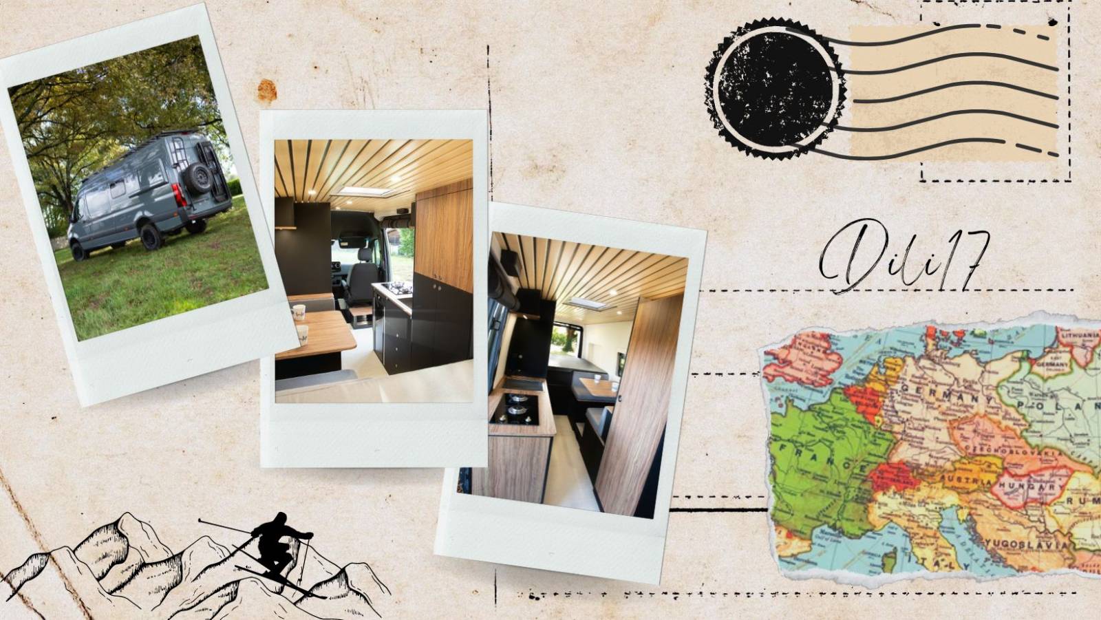 Sabine et Jean-Marc : aménagement d'un Mercedes-Benz Sprinter 4x4 long pour un couple passionné de sports d'hiver - Dili17