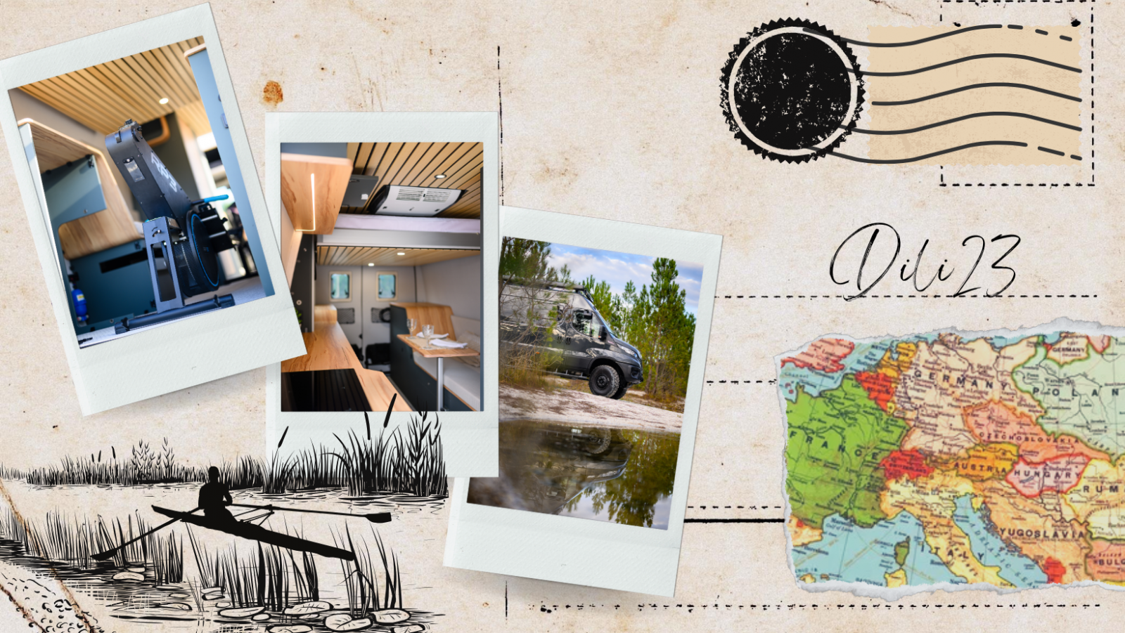 Stéphan : Aménagement d'un Iveco Daily 4x4 long avec l'intégration d'un rameur utilisable à l'intérieur