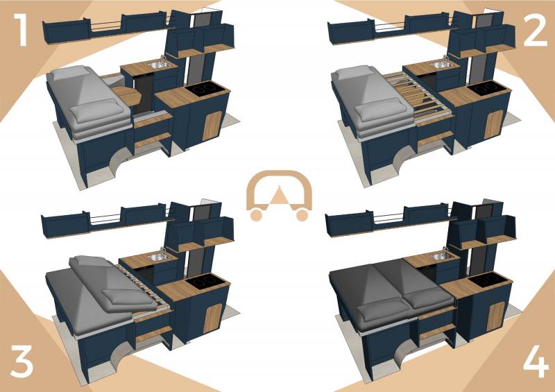 Aménagement modèle Naya Mercedes-Benz Sprinter 4x4 standard