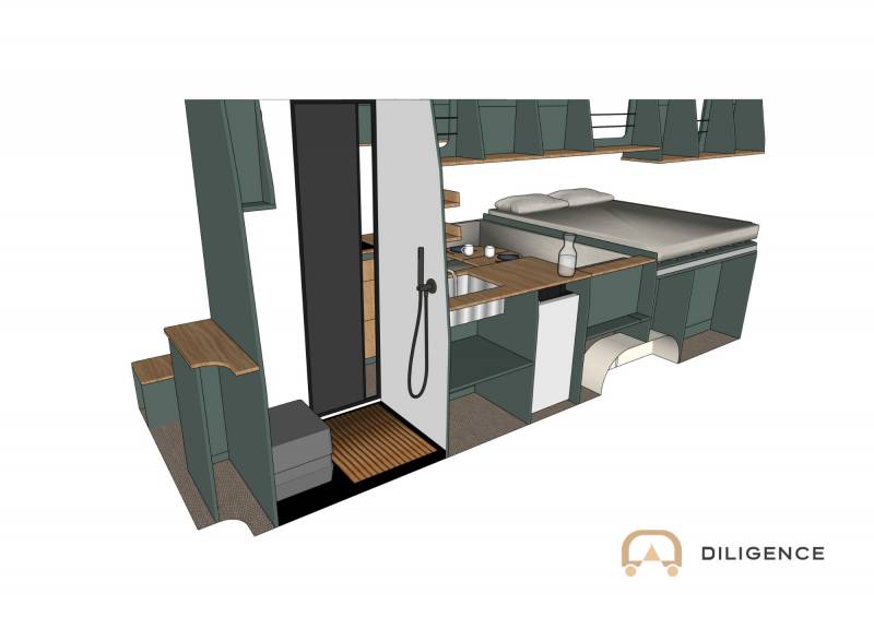 Aménagement modèle Omani Mercedes-Benz Sprinter 4x4 long
