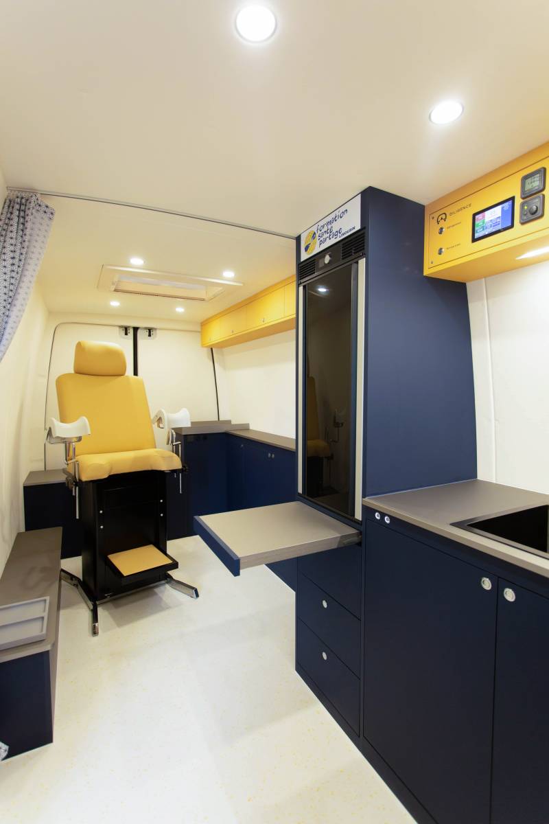 Salle de consultation gynécologique itinérante pour une ONG à destination du Sénégal