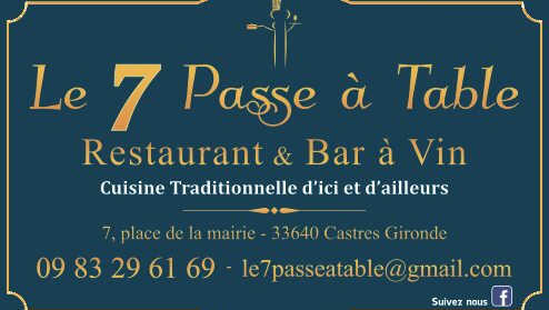 Restaurant - Castres-Gironde - Le 7 passe à table